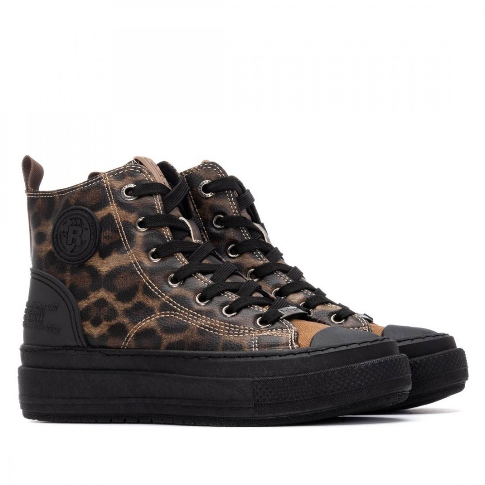SNEAKERS BOTIN CON CREMALLERA NEGRO