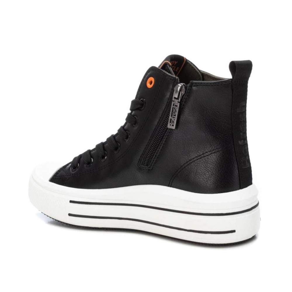 SNEAKERS BOTIN CON CREMALLERA NEGRO