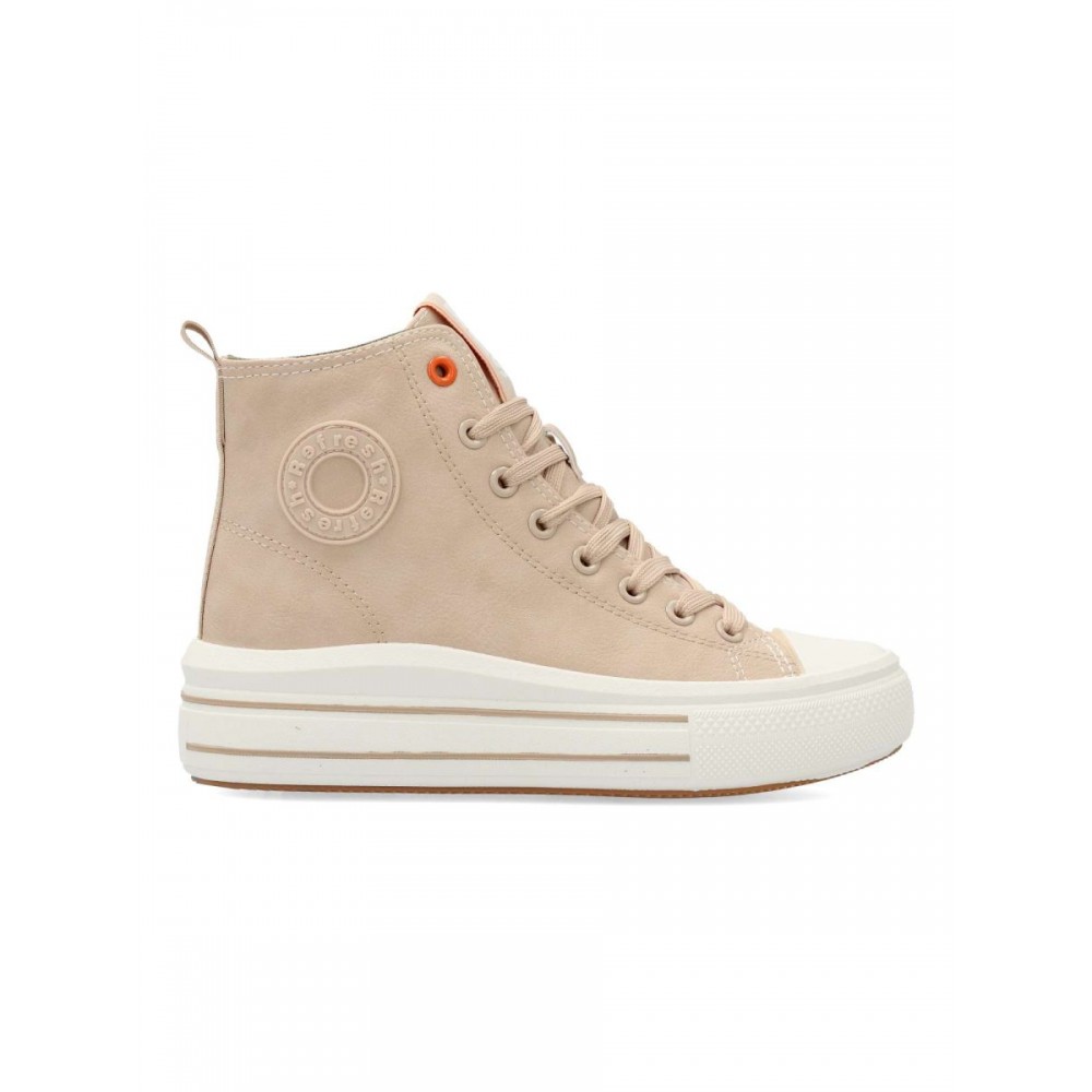 SNEAKERS BOTIN CON CREMALLERA BEIG