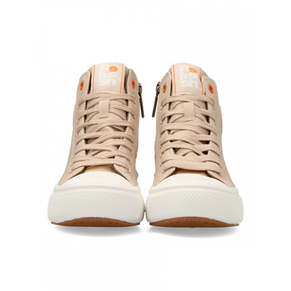 SNEAKERS BOTIN CON CREMALLERA BEIG