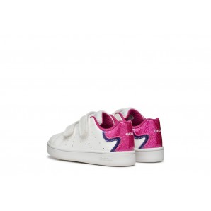 DEPORTIVO VELCROS WHITE/FUXIA