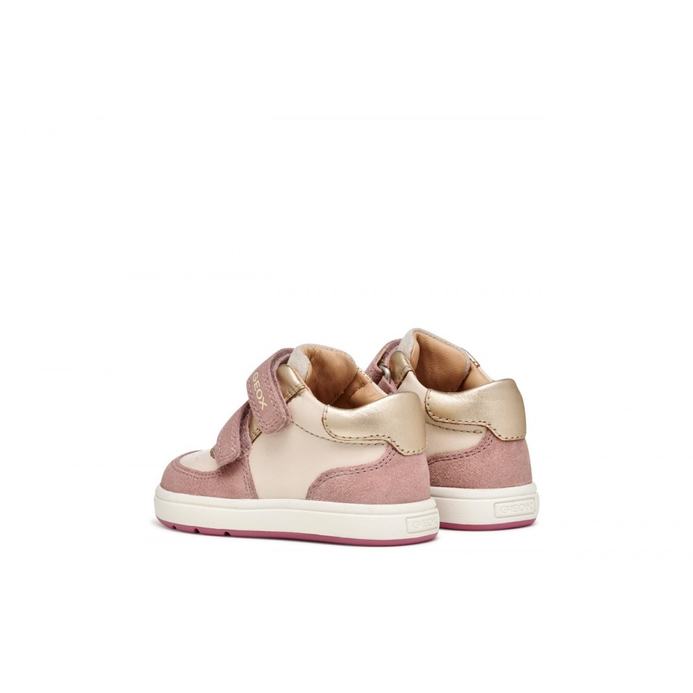 SNEAKERS VELCROS, IVORY/ OLD ROSE