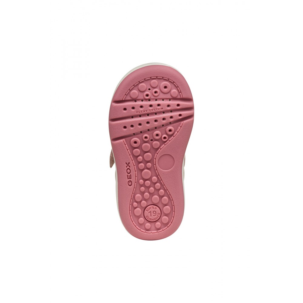 SNEAKERS VELCROS, IVORY/ OLD ROSE