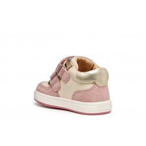 SNEAKERS VELCROS, IVORY/ OLD ROSE