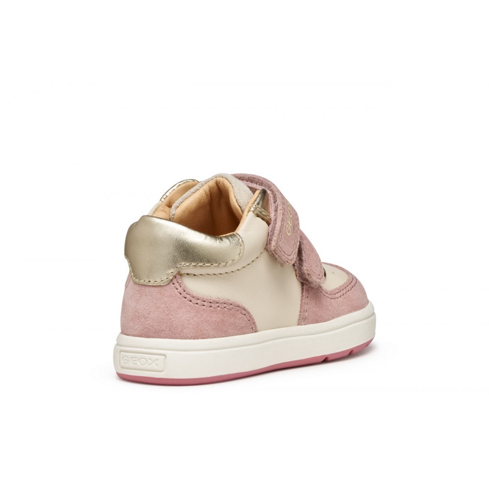 SNEAKERS VELCROS, IVORY/ OLD ROSE