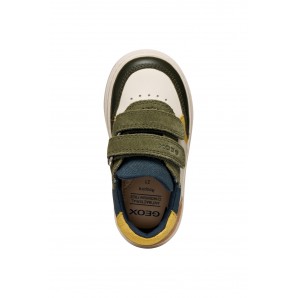 SNEAKERS VELCROS IVORY/DK GREEN