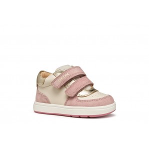 SNEAKERS VELCROS, IVORY/ OLD ROSE