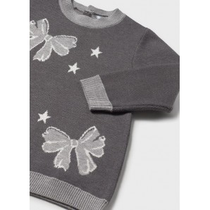 VESTIDO TRICOT JACQUARD PLOMO