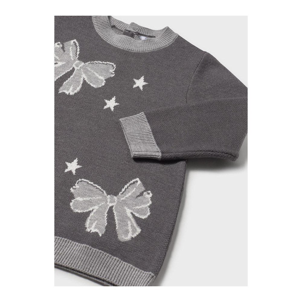 VESTIDO TRICOT JACQUARD PLOMO