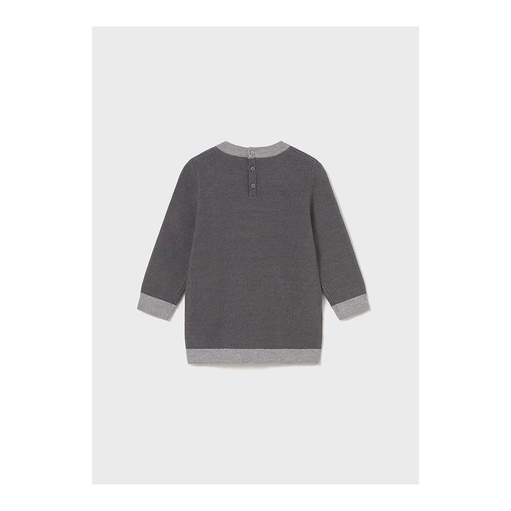 VESTIDO TRICOT JACQUARD PLOMO