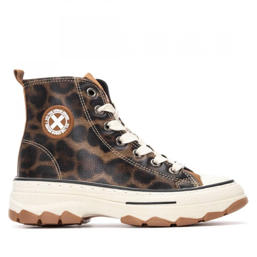 SNEAKERS BOTA DOBLE PISO LEOPARDO