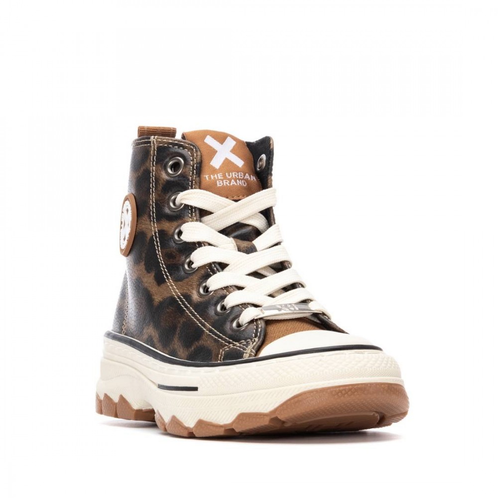SNEAKERS BOTA DOBLE PISO LEOPARDO