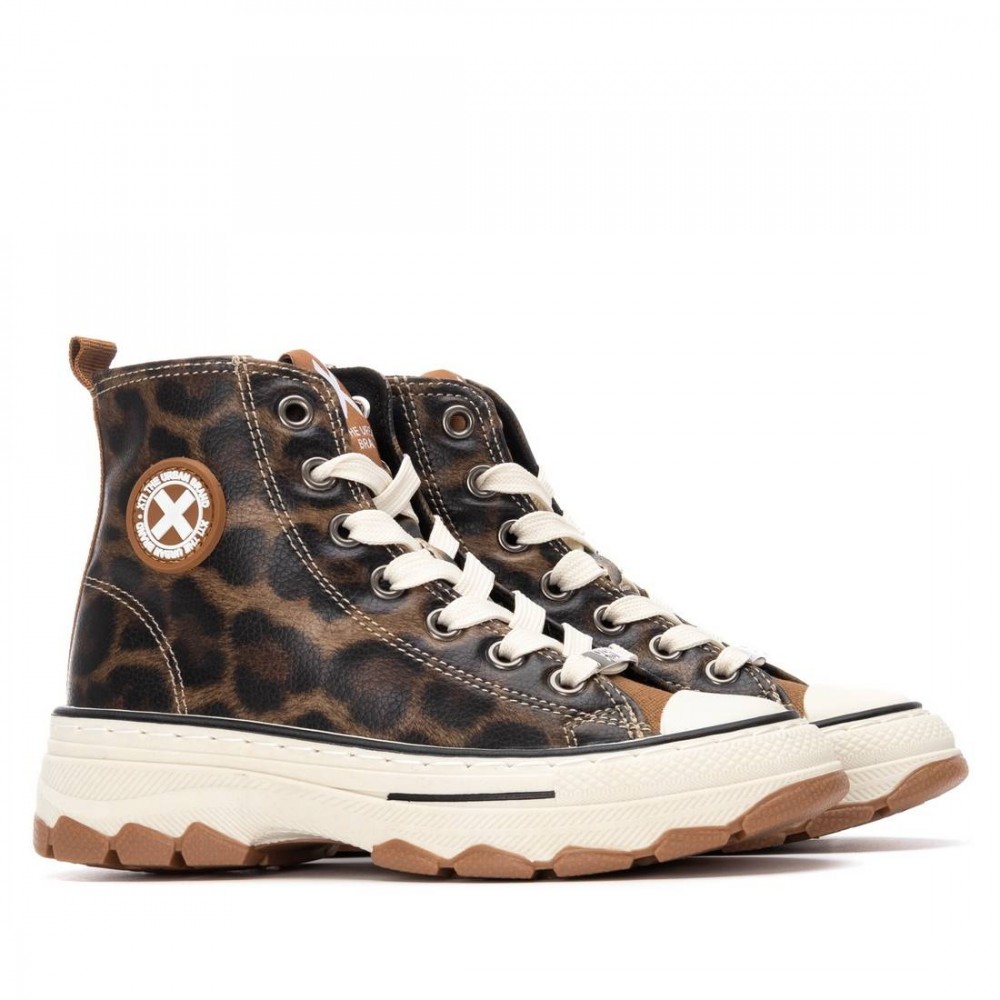 SNEAKERS BOTA DOBLE PISO LEOPARDO