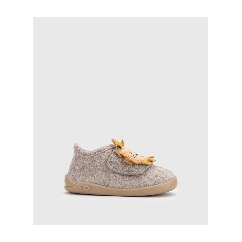 ZAPATILLA VELCRO BAREFOOT LEON TAUPE