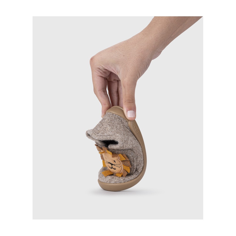 ZAPATILLA VELCRO BAREFOOT LEON TAUPE