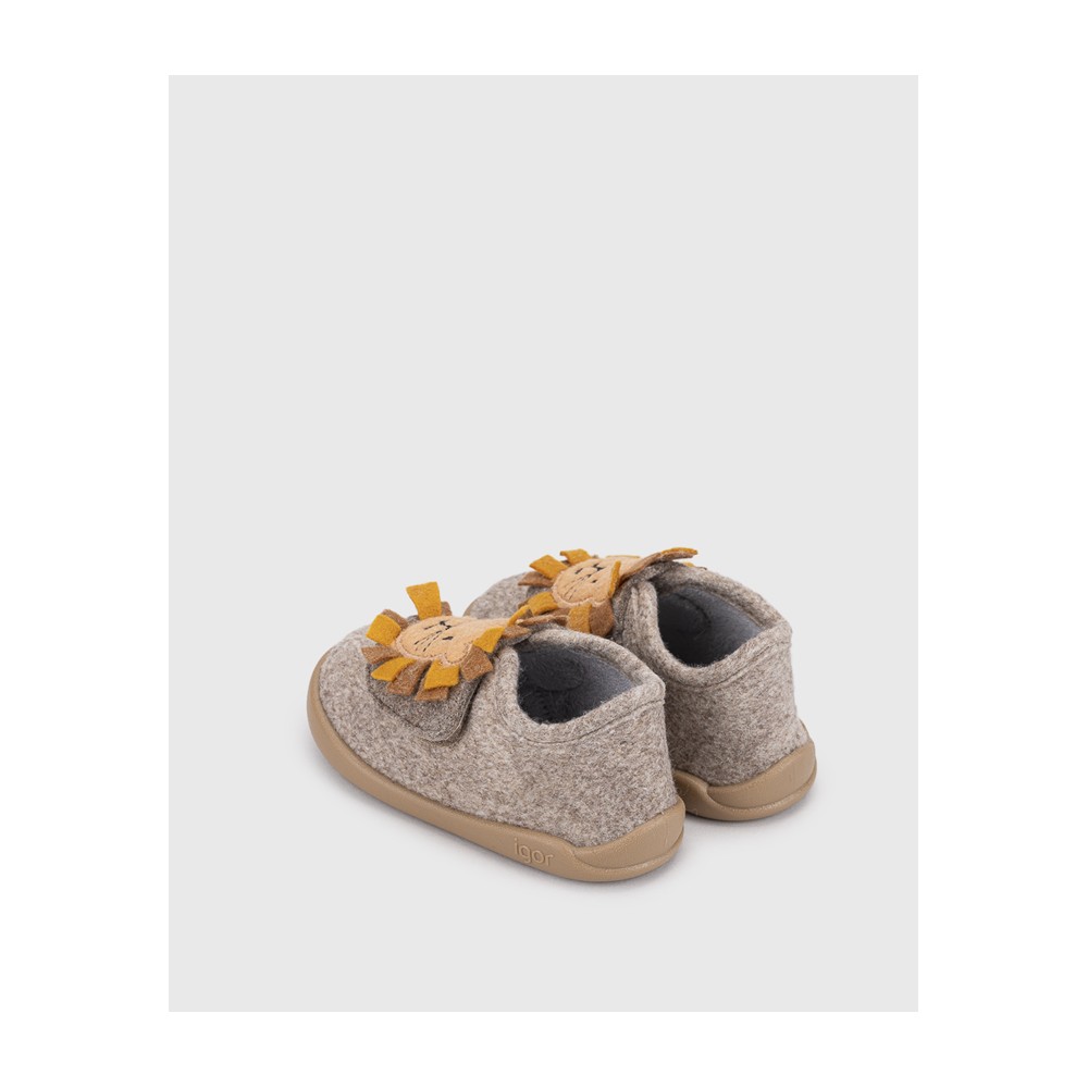 ZAPATILLA VELCRO BAREFOOT LEON TAUPE