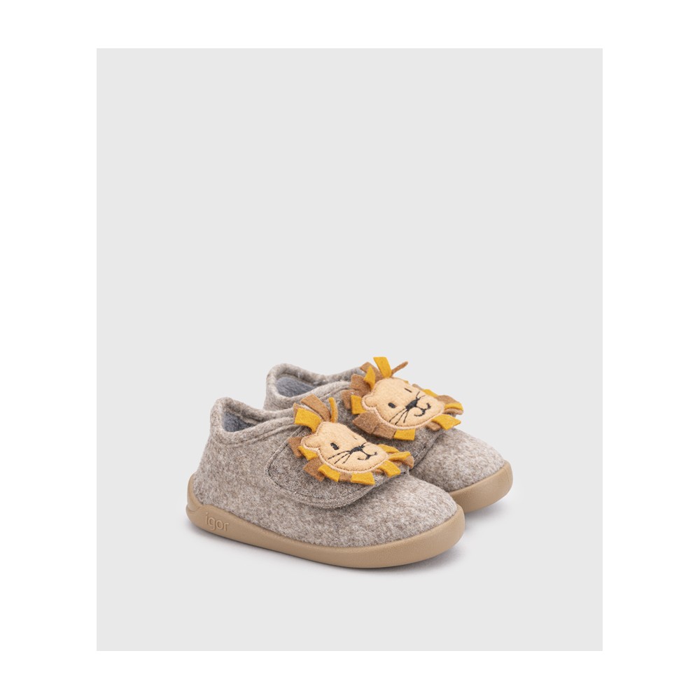 ZAPATILLA VELCRO BAREFOOT LEON TAUPE