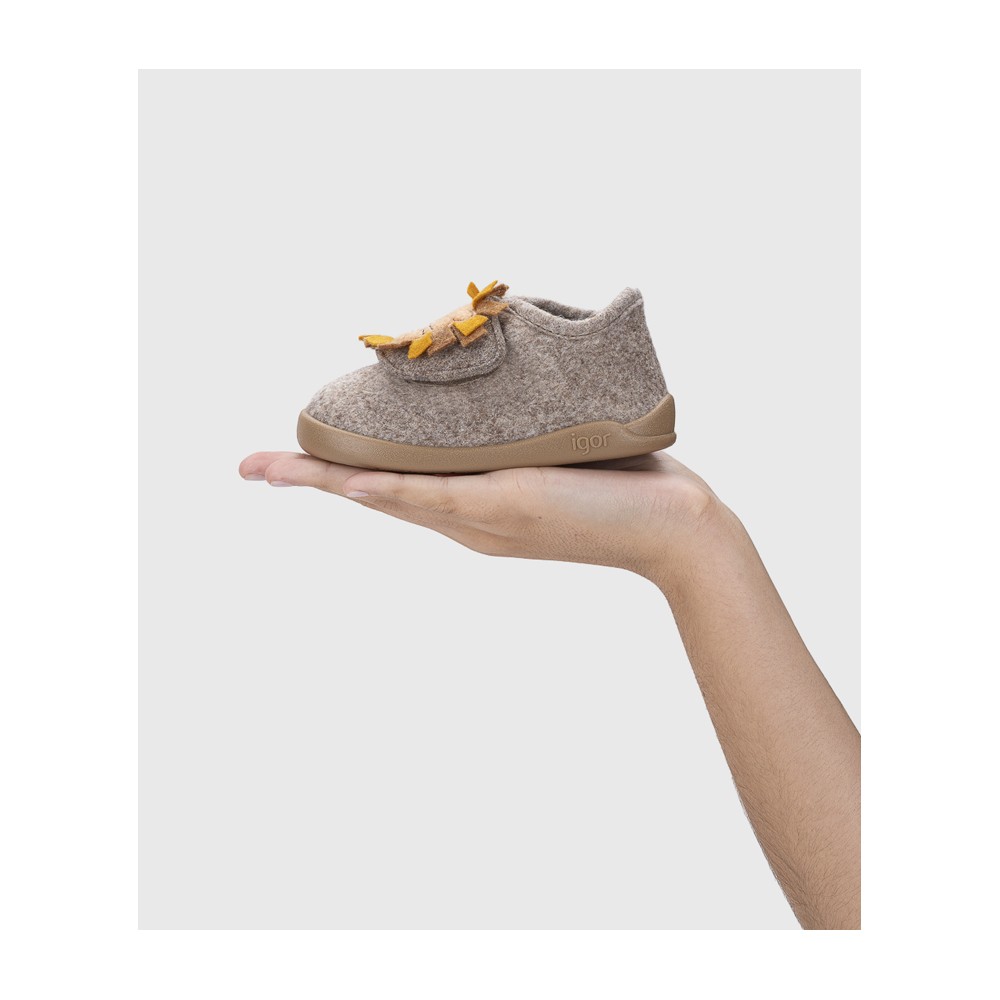 ZAPATILLA VELCRO BAREFOOT LEON TAUPE