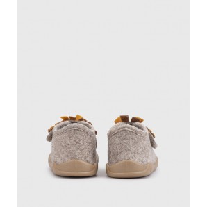 ZAPATILLA VELCRO BAREFOOT LEON TAUPE
