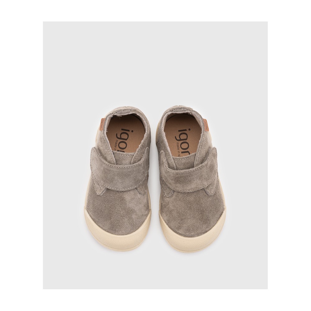 BOTITA VELCRO SERRAJE BAREFOOT TOPO