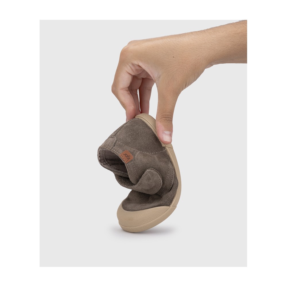 BOTITA VELCRO SERRAJE BAREFOOT TOPO