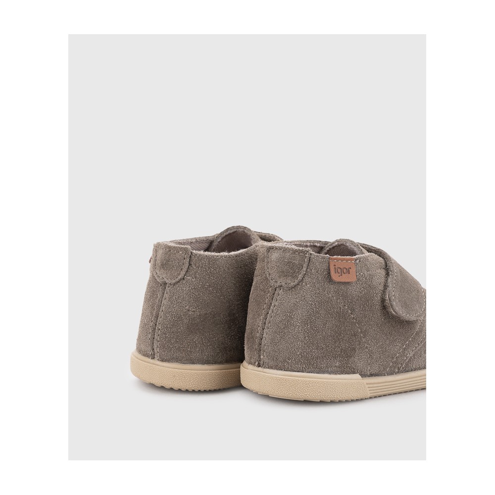 BOTITA VELCRO SERRAJE BAREFOOT TOPO