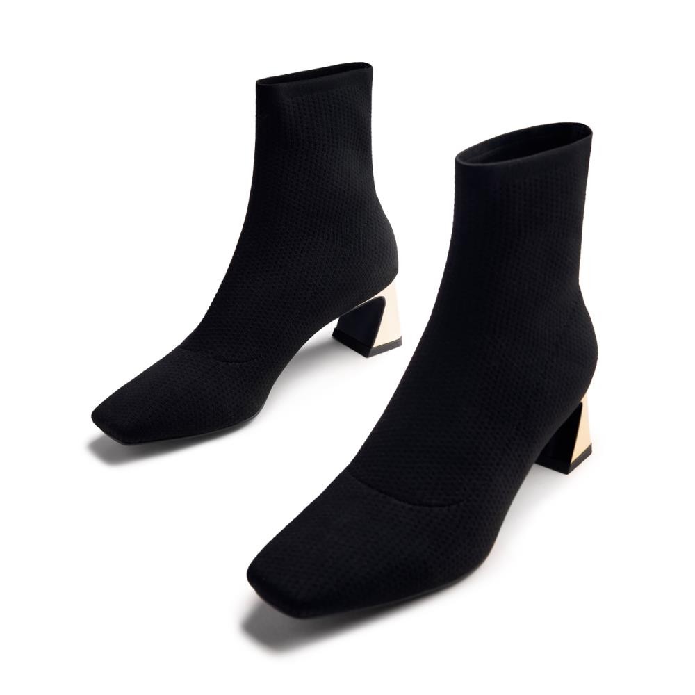 BOTIN NEGRO TACON DORADO