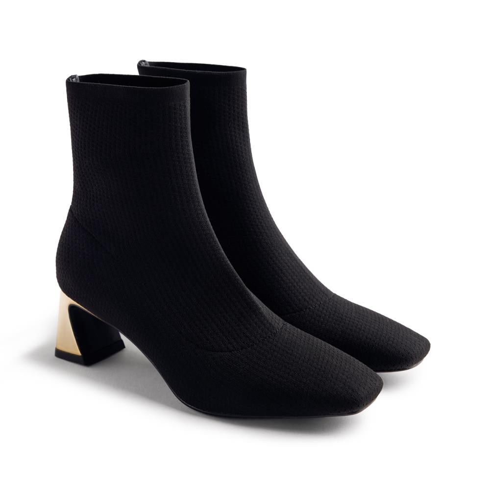 BOTIN NEGRO TACON DORADO