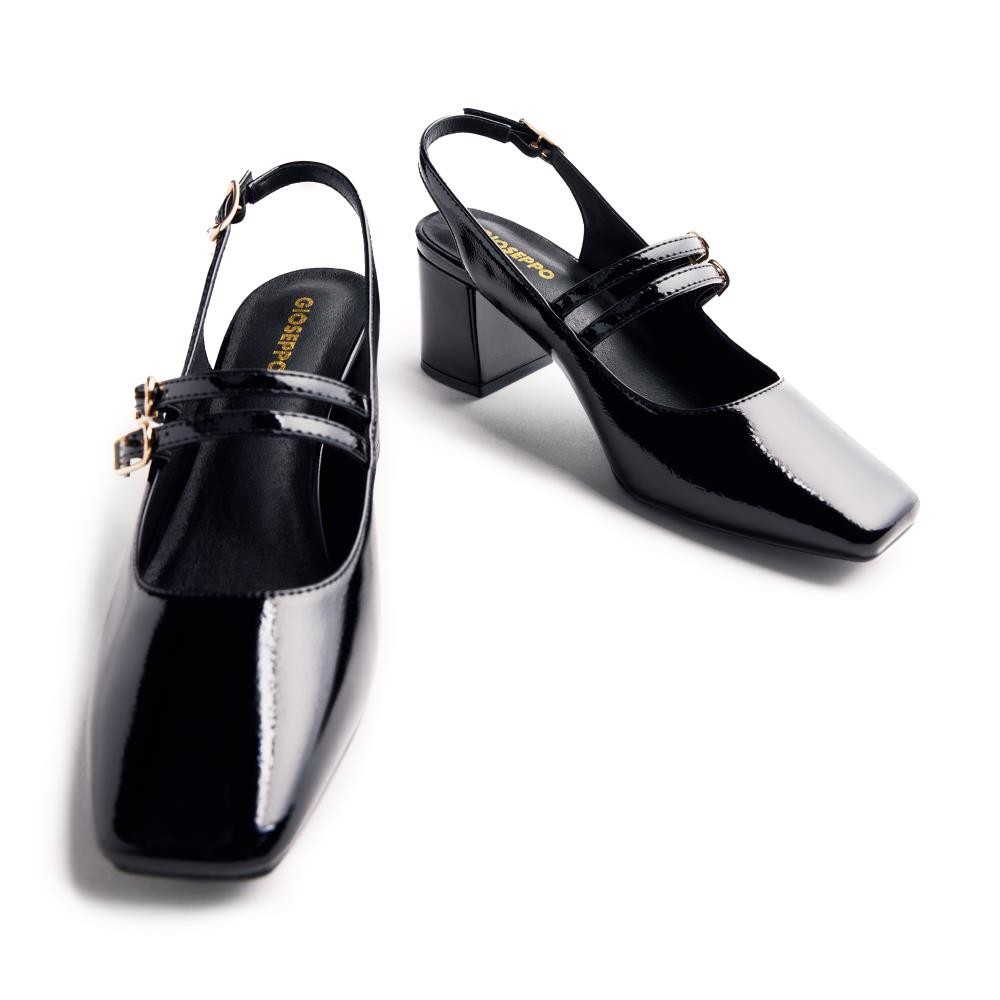 ZAPATO DESTALONADO DOS HEBILLLAS BURDEOS