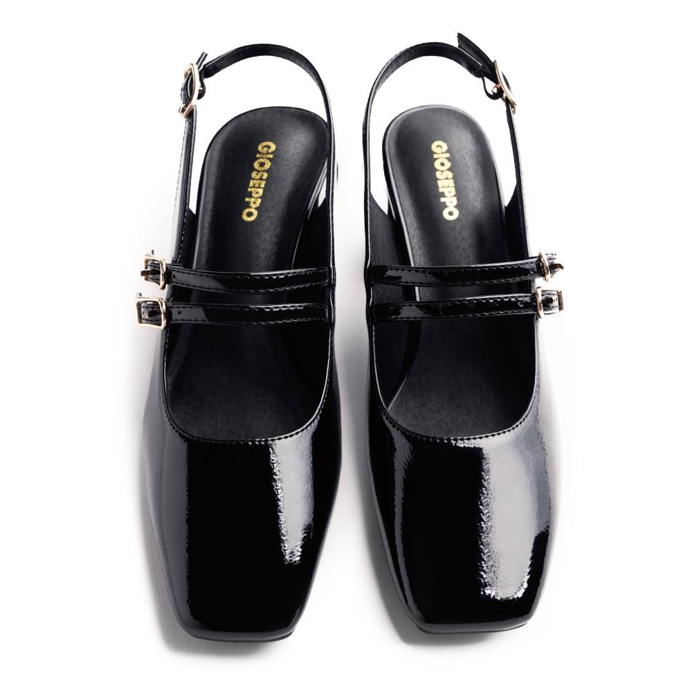 ZAPATO DESTALONADO DOS HEBILLLAS BURDEOS