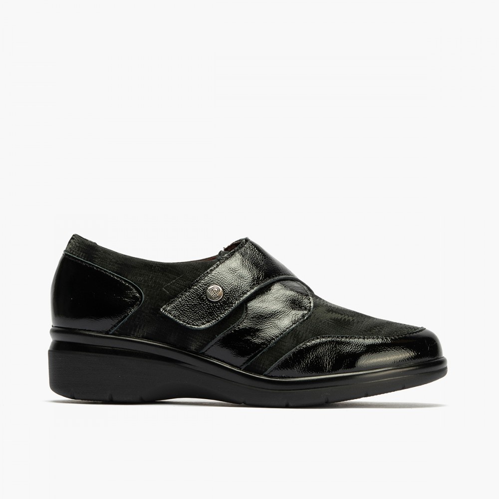 BLUCHER LYCRA CON VELCRO NEGRO