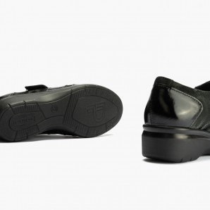 BLUCHER LYCRA CON VELCRO NEGRO