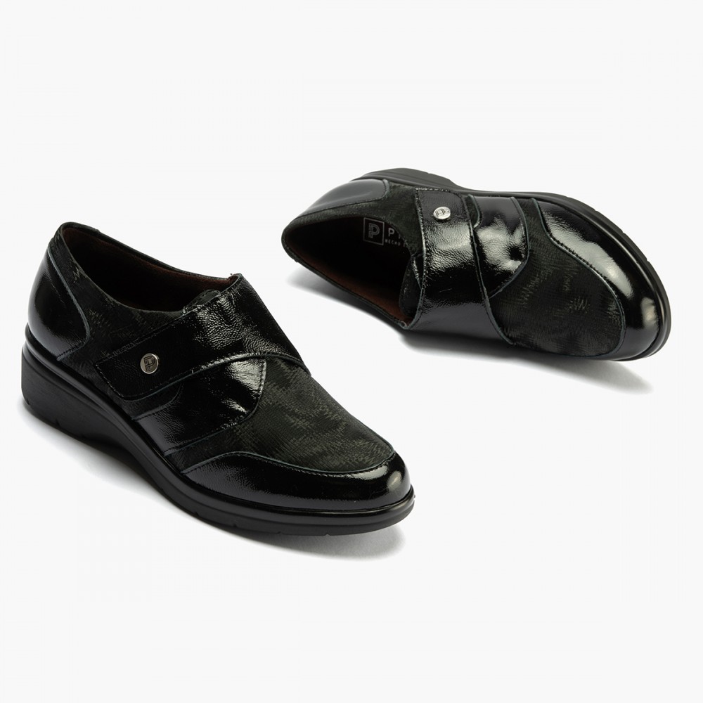 BLUCHER LYCRA CON VELCRO NEGRO