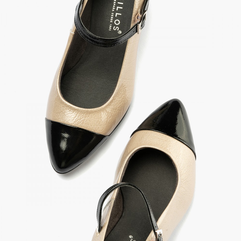 MERCEDES BICOLOR NEGRO/PIEDRA