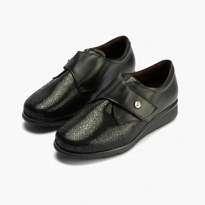 BLUCHER CORREA CON LYCRA NEGRO