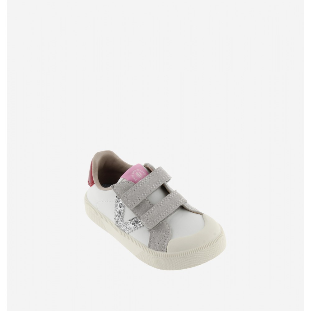 DEPORTIVO VELCOS "V" BRILANTES PLATA