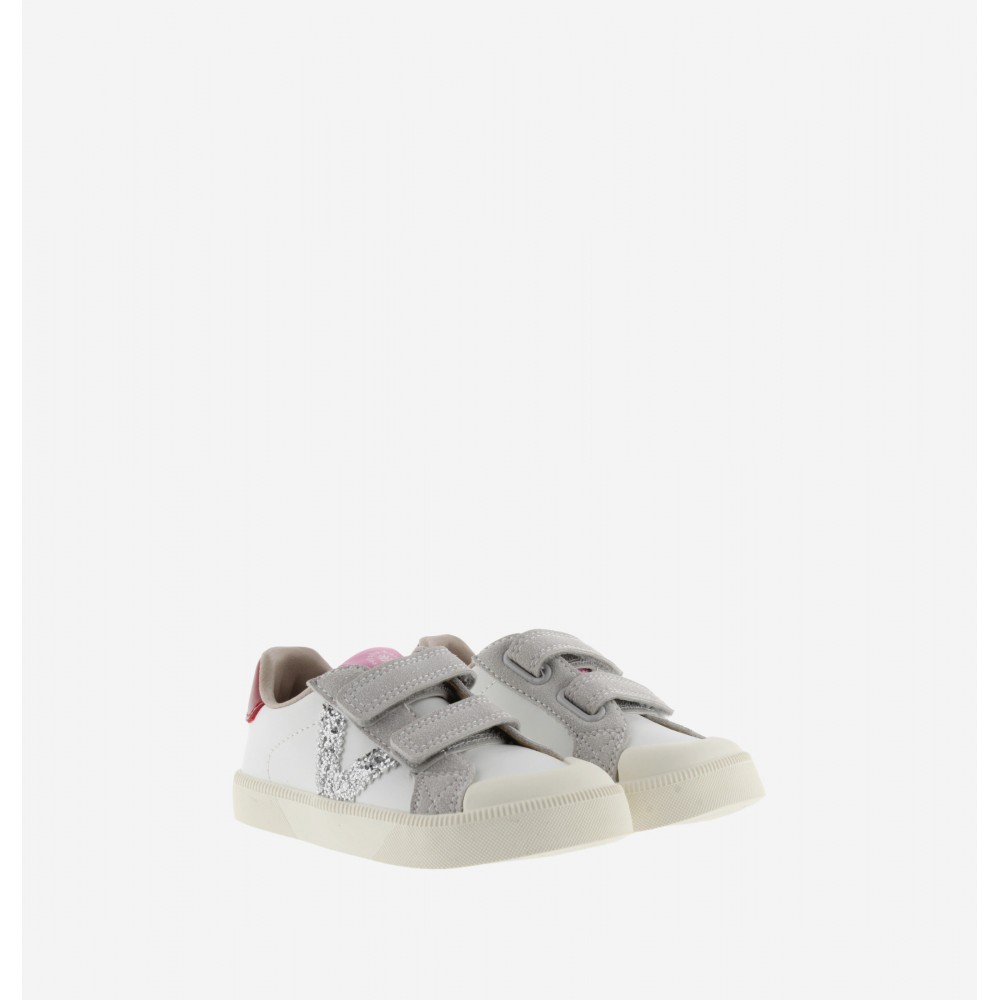 DEPORTIVO VELCOS "V" BRILANTES PLATA