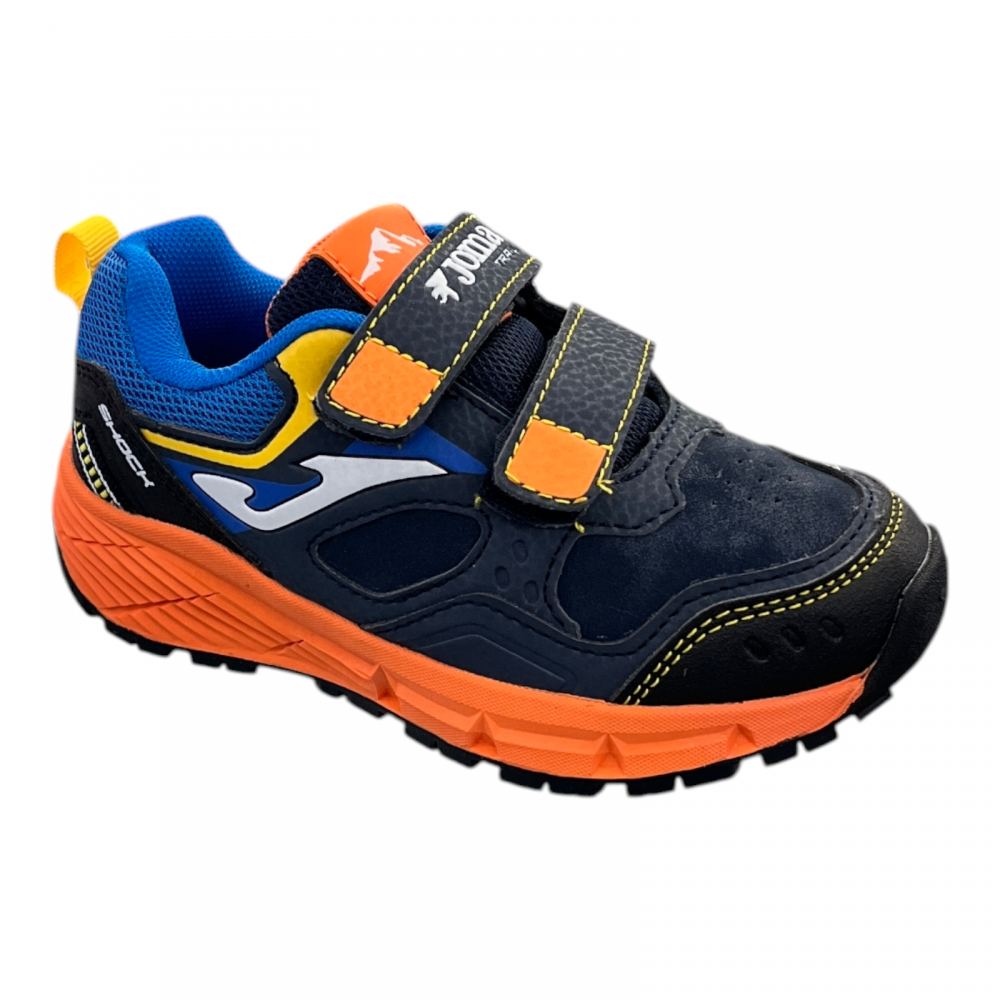 DEPORTIVO VELCROS MARINO NARANJA