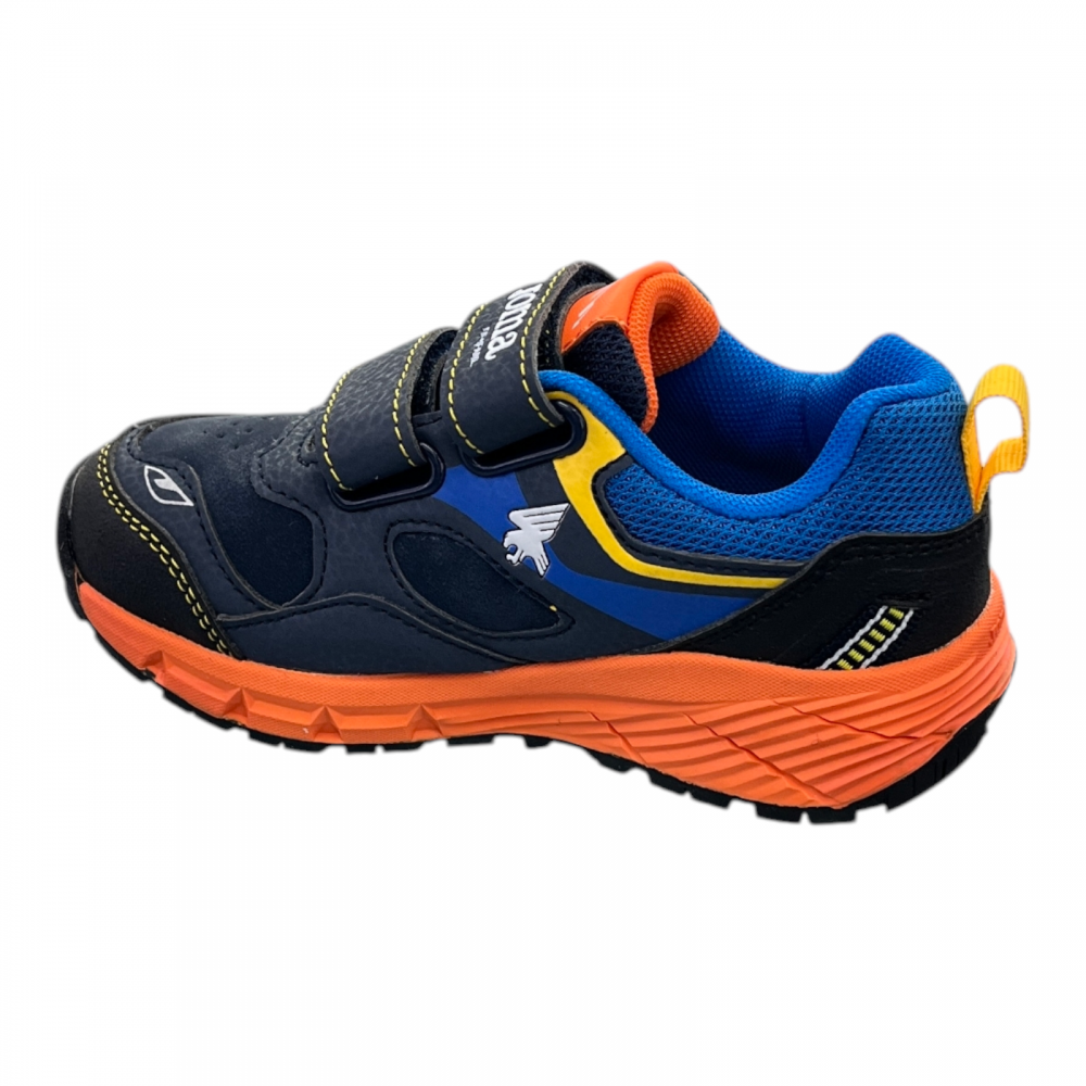 DEPORTIVO VELCROS MARINO NARANJA