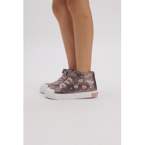SNEAKERS BOTA CORAZONES PEWTER/PINK