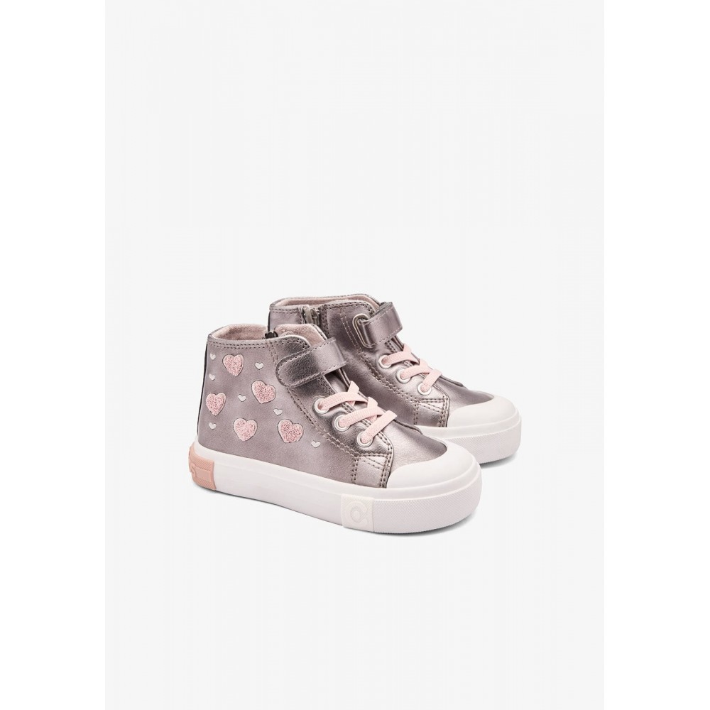 SNEAKERS BOTA CORAZONES PEWTER/PINK