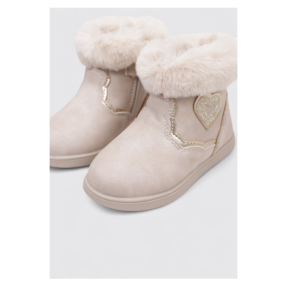 BOTITA BAREFOOT CUELLO PELO BEIG