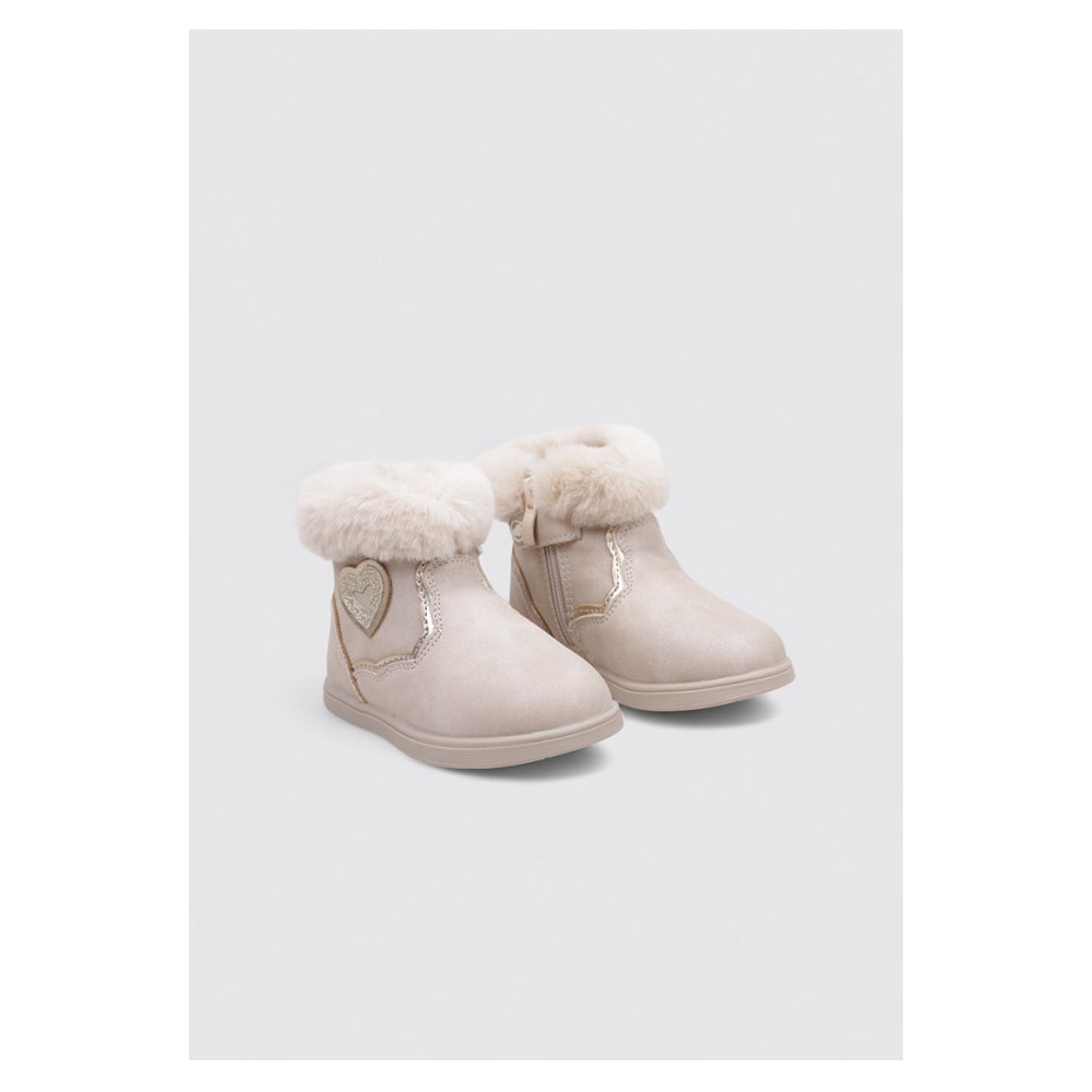 BOTITA BAREFOOT CUELLO PELO BEIG