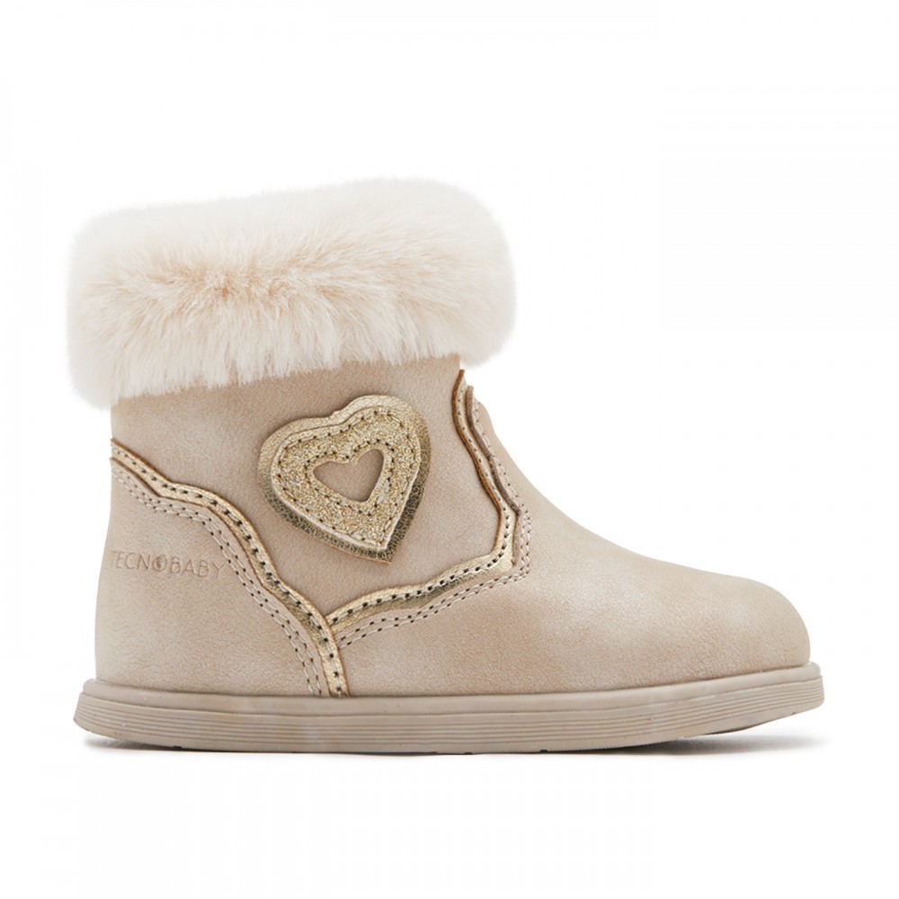 BOTITA BAREFOOT CUELLO PELO BEIG