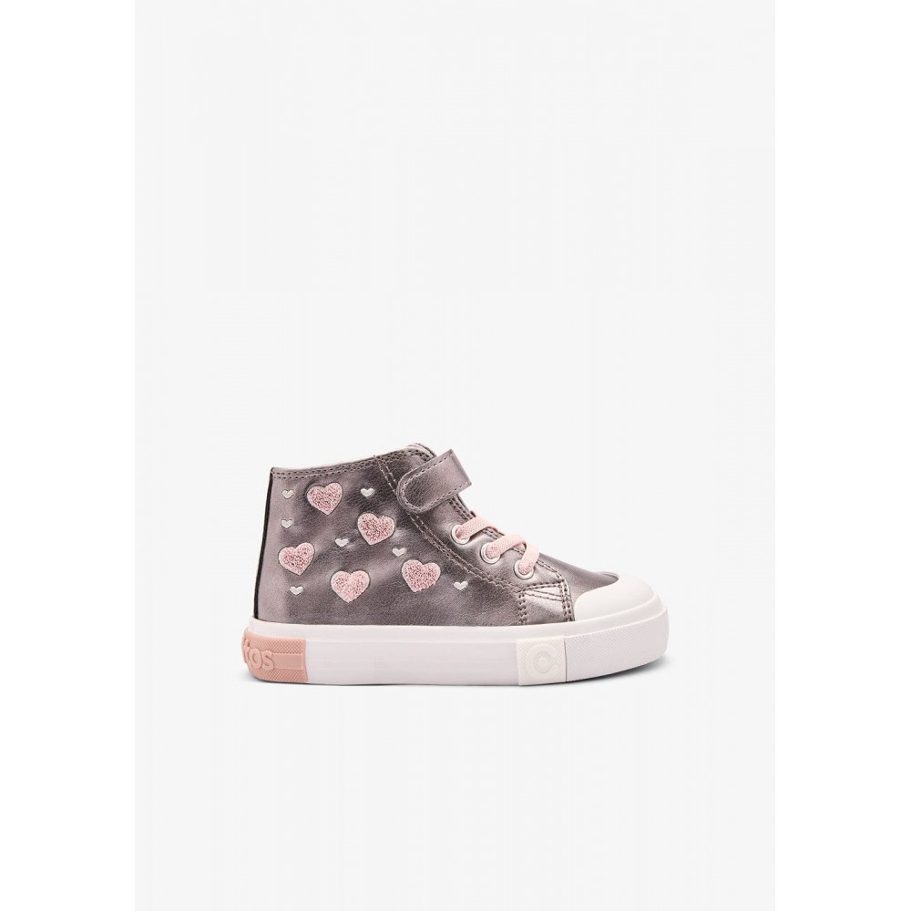 SNEAKERS BOTA CORAZONES SILVER