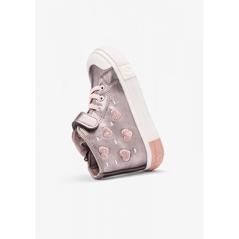 SNEAKERS BOTA CORAZONES SILVER