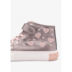 SNEAKERS BOTA CORAZONES SILVER