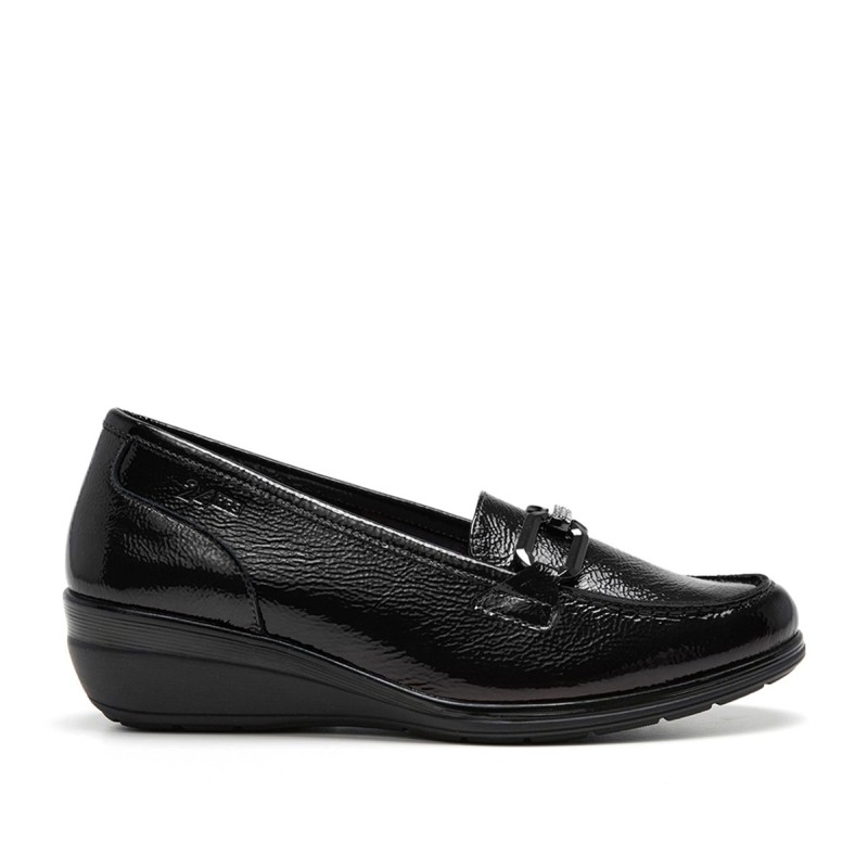 MOCASIN ESTRIBO CON BRILLANTES NEGRO