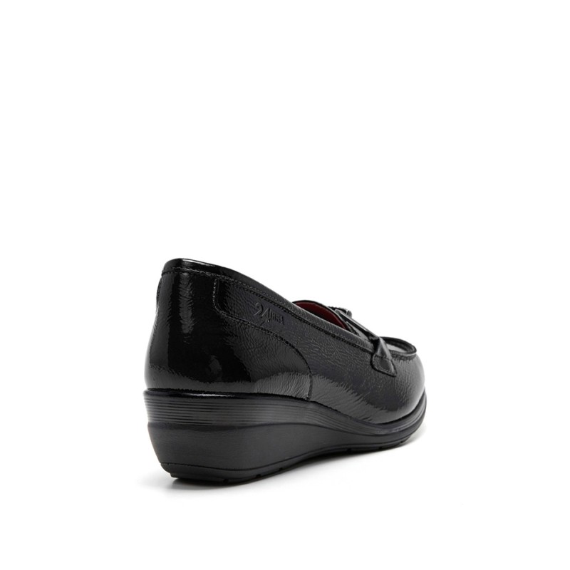 MOCASIN ESTRIBO CON BRILLANTES NEGRO
