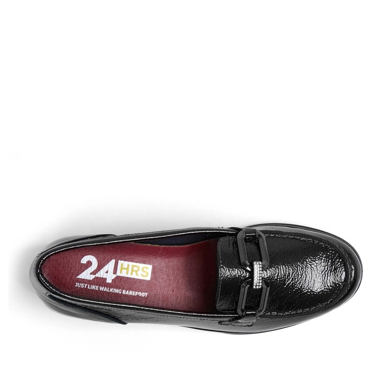 MOCASIN ESTRIBO CON BRILLANTES NEGRO